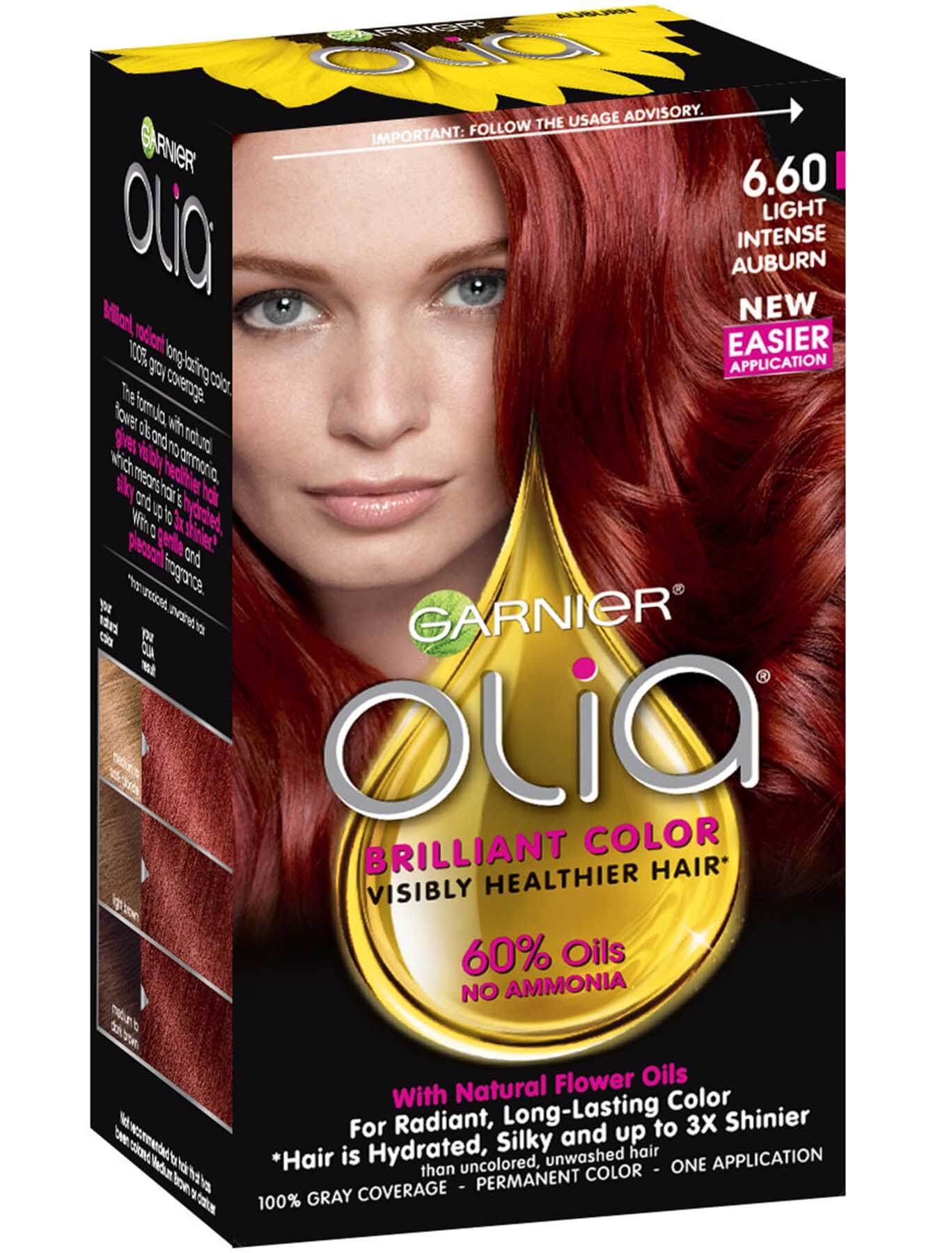 Garnier Olia 6.60 - Light Intense Auburn - Powered Permanent Hair Color